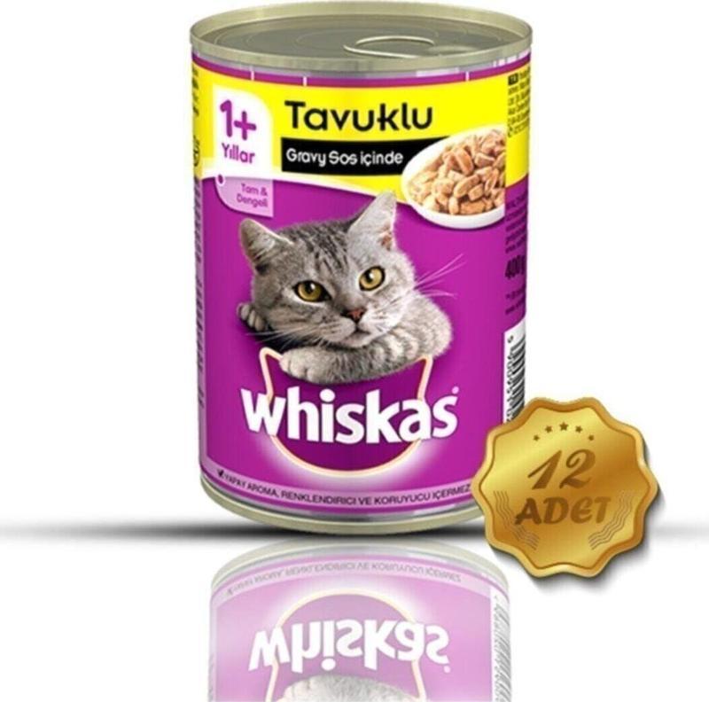 Tavuklu Konserve Kedi Maması 400 Gr 12 Adet