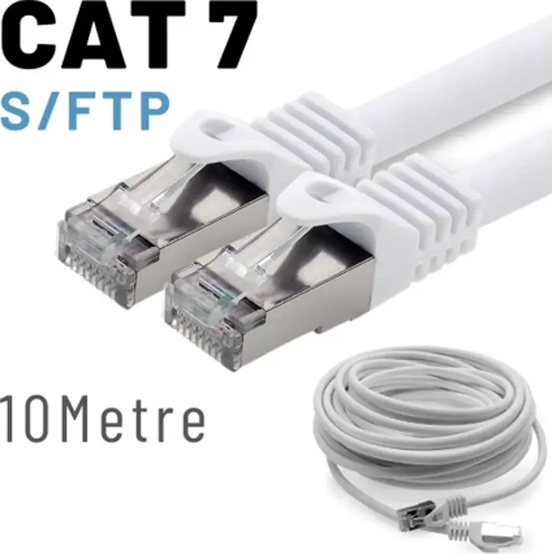 10 Metre CAT7 Kablo S/FTP LSZH Ethernet Network Lan Ağ Kablosu