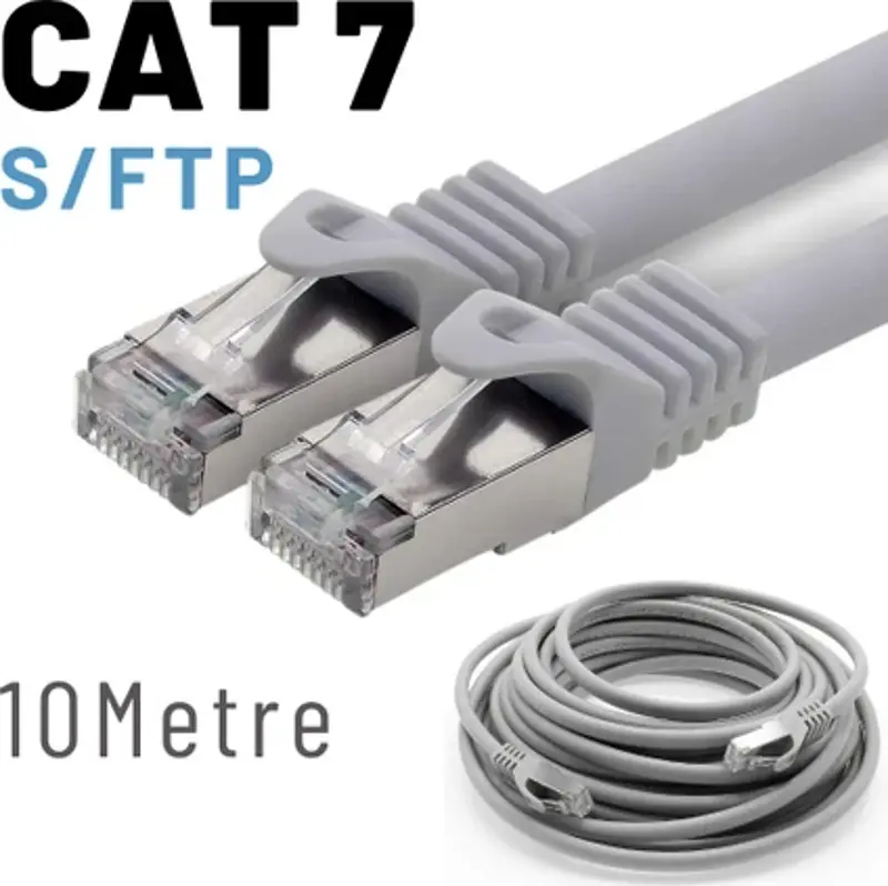 10 Metre CAT7 Kablo S/FTP LSZH Ethernet Network Lan Ağ Kablosu