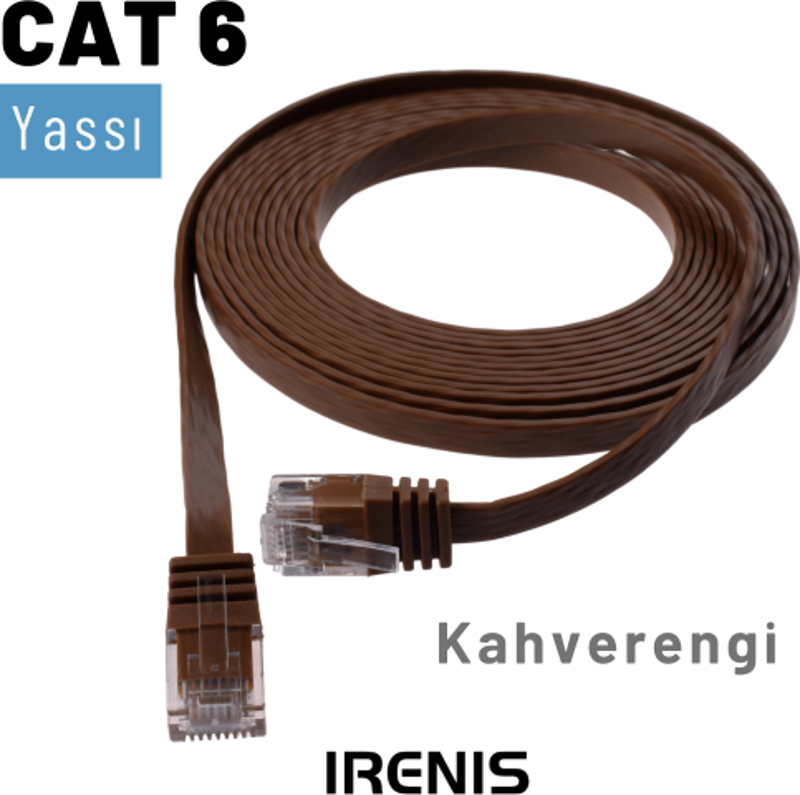 5 Metre CAT6 Kablo Yassı Ethernet Network Lan Ağ İnternet Kablosu