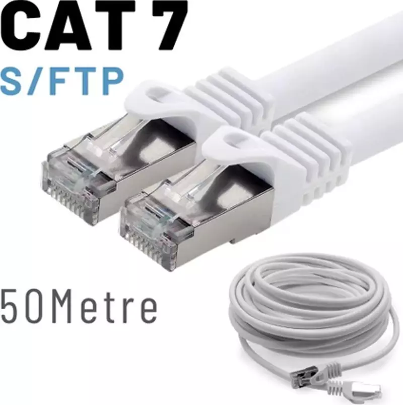 50 Metre CAT7 Kablo S/FTP LSZH Ethernet Network Lan Ağ Kablosu