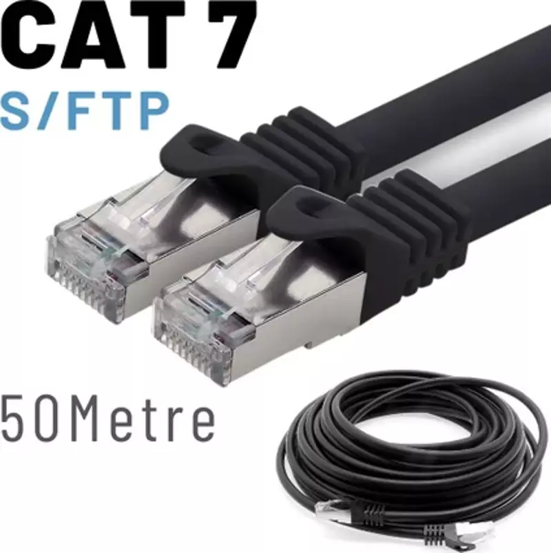 50 Metre CAT7 Kablo S/FTP LSZH Ethernet Network Lan Ağ Kablosu