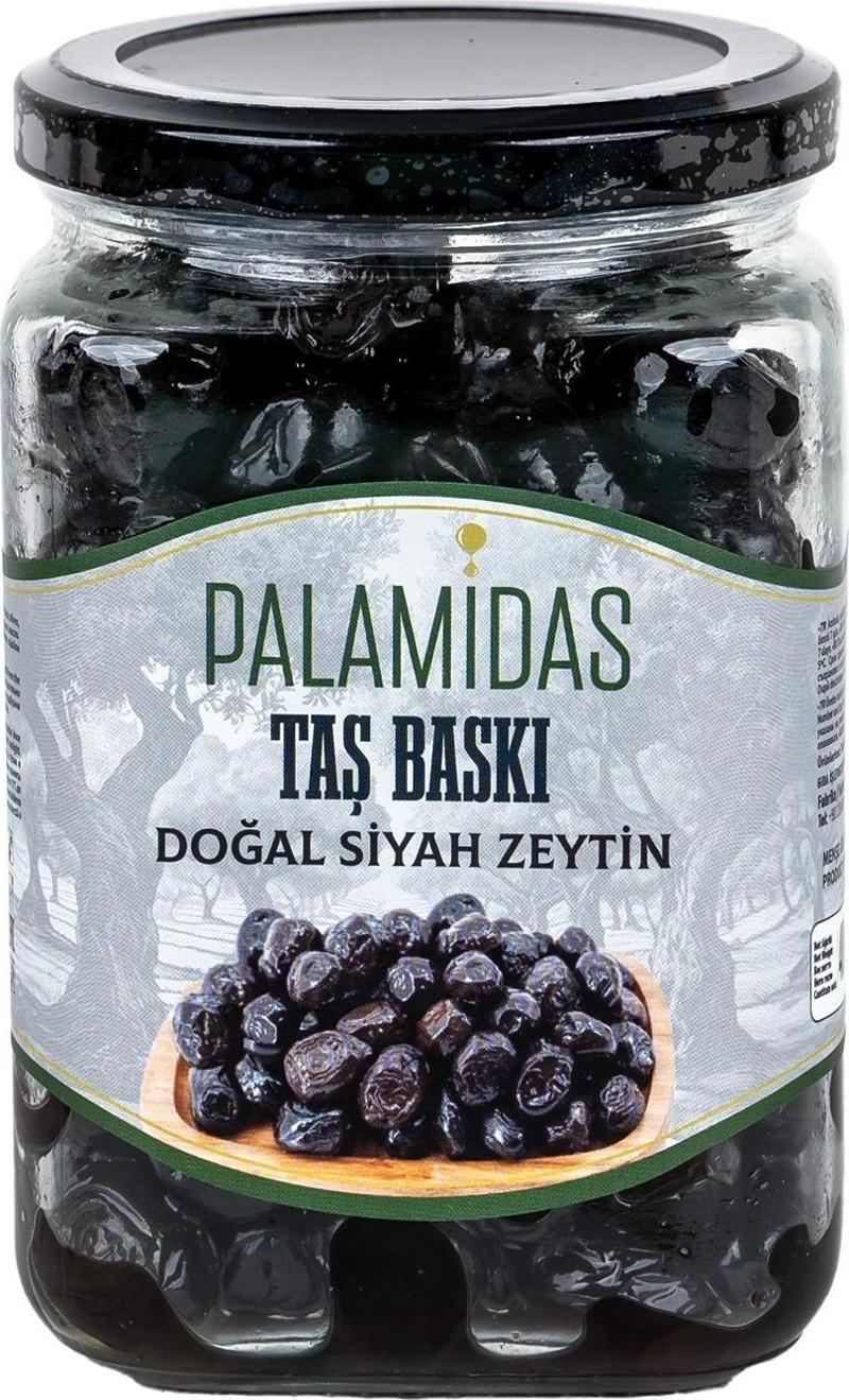 Taş Baskı Doğal Siyah Zeytin 400 gr Cam Kavanoz