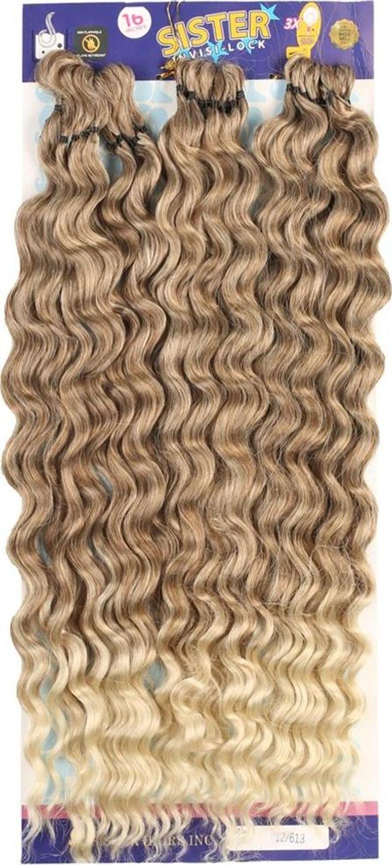  Sister Afro Dalgası Saç - Küllü Kumral / Platin Ombreli 12-613
