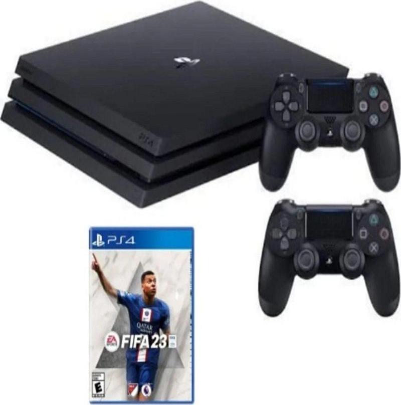 Playstation 4 Pro 1Tb Oyun Konsol Türkçe Menü + 2 Ps4 Kol+ Fifa 2023