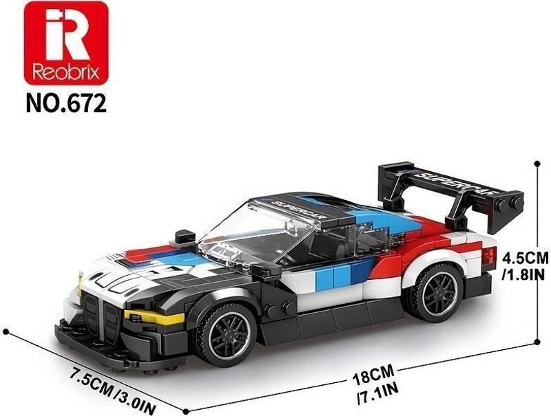 Technic Spor Araba BMW M4 GT3 3D Lego BUILDING BLOCKS 385 Parça 14+ YAŞ Puzzle Araba Hediye