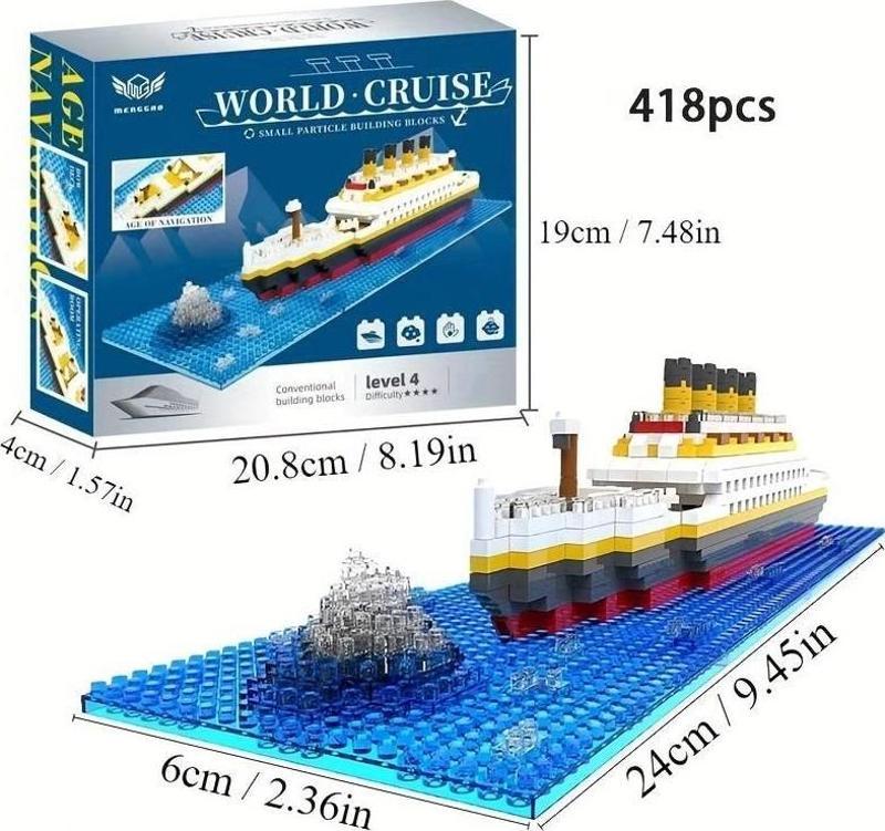 Titanic 3D Lego BULDING BLOCKS 418 Parça 12+ YAŞ Puzzle Tekne Gemi Hediye