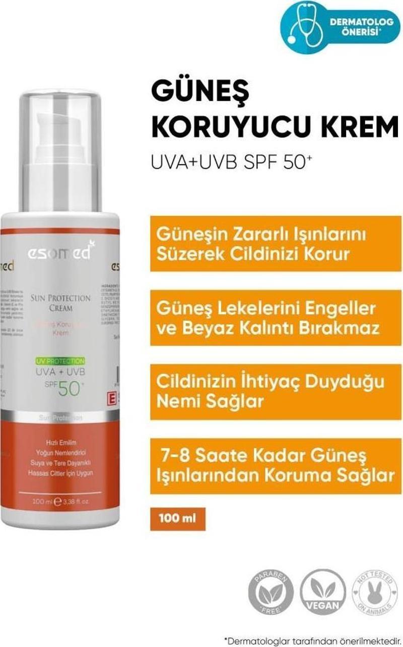 Nemlendirici Spf50 Uva Uvb Leke Bırakmayan Güneş Kremi 100 Ml