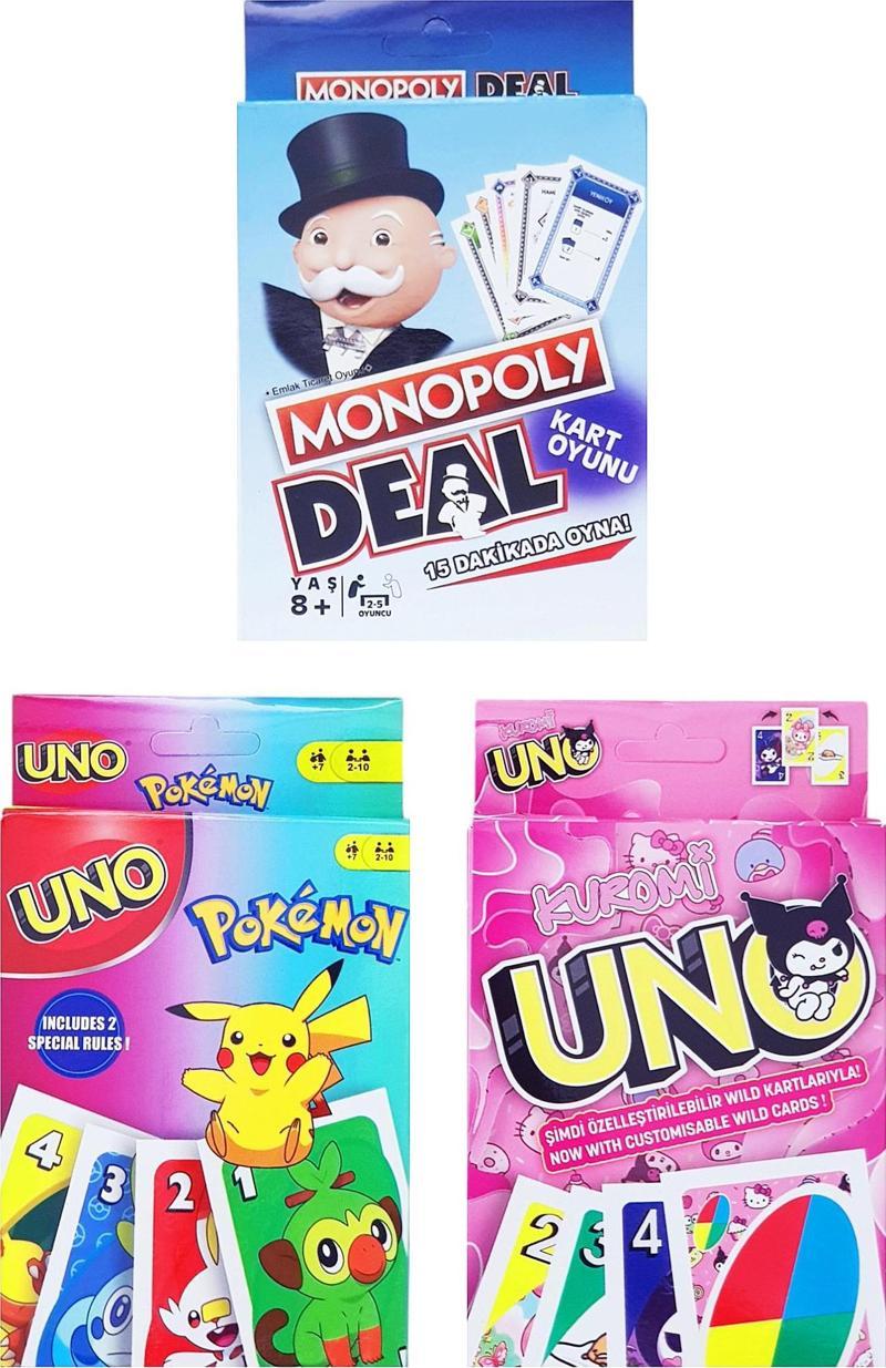 Uno Pokemon Kuromi Deal Emlak Oyun Kartları Seti