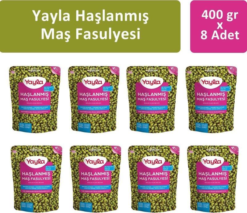 Haşlanmış Maş Fasulyesi 400 gr x 8 Adet