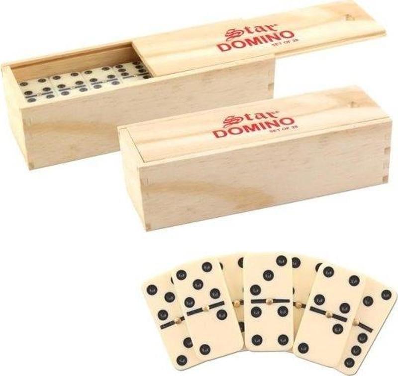 Okey Ahşap Kutulu Melamin Domino