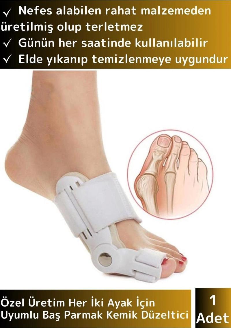 Premium Yumuşak Yıkanabilir Standart Beden Her İki Ayak İçin Uyumlu Baş Parmak Kemik Düzeltici 1 Adt