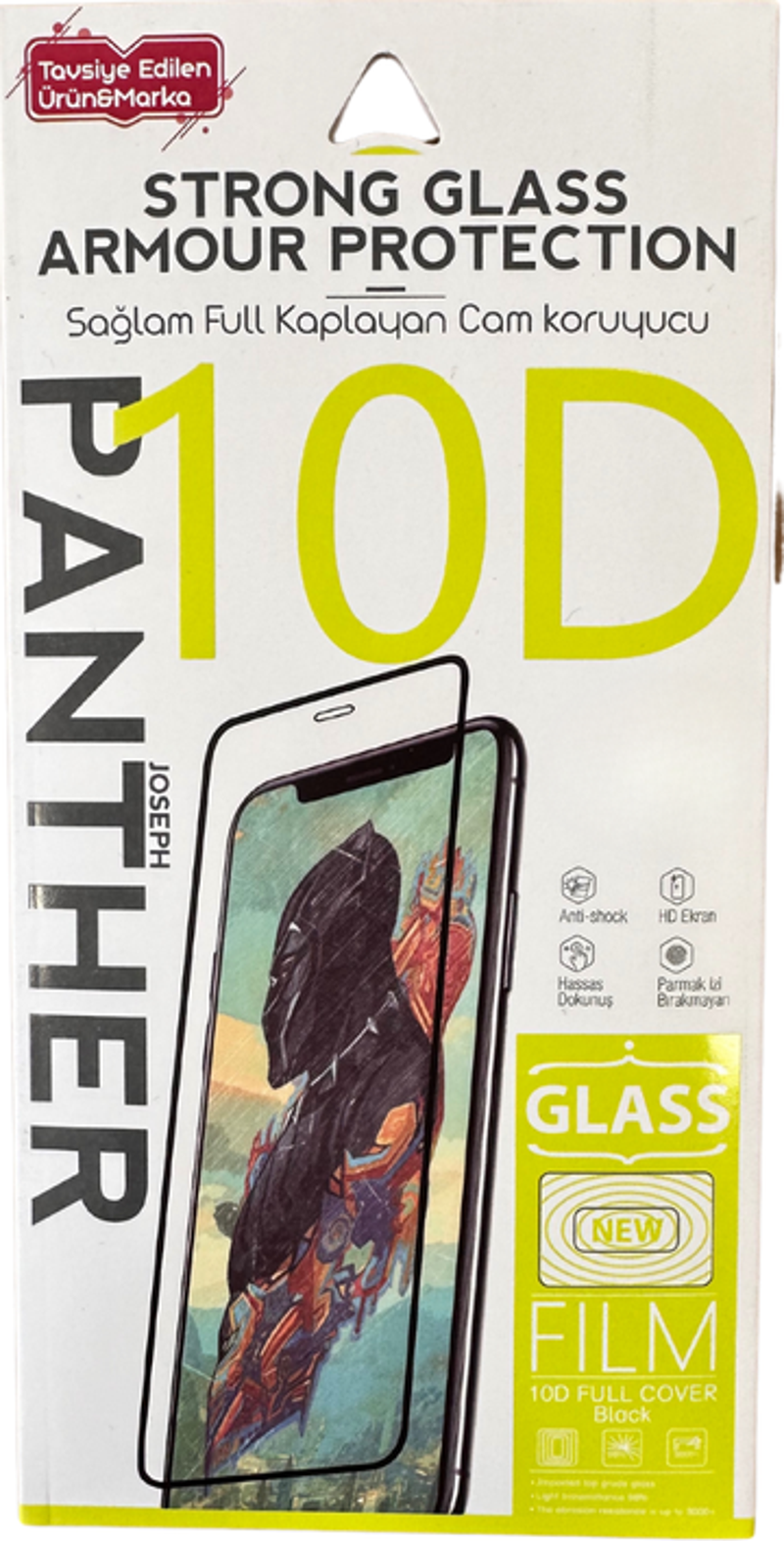 iPhone 13 Pro Max 10D PANTHER Ekran Koruyucu Cam ŞEFFAF