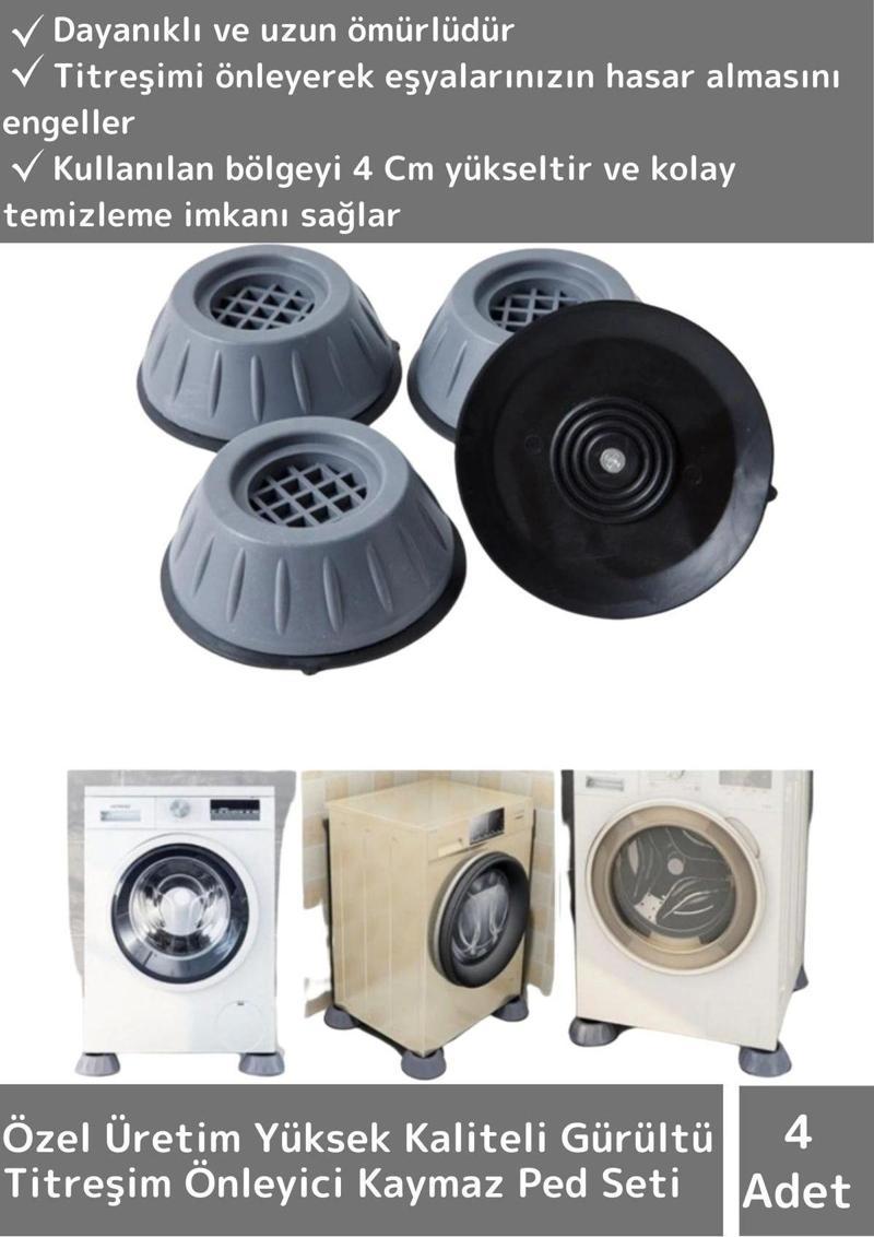 Özel Üretim Çamaşır Makinesi Titreşim Önleyici Mobilya Sabitleyici Kaydırmaz Ayak 4'lü Set