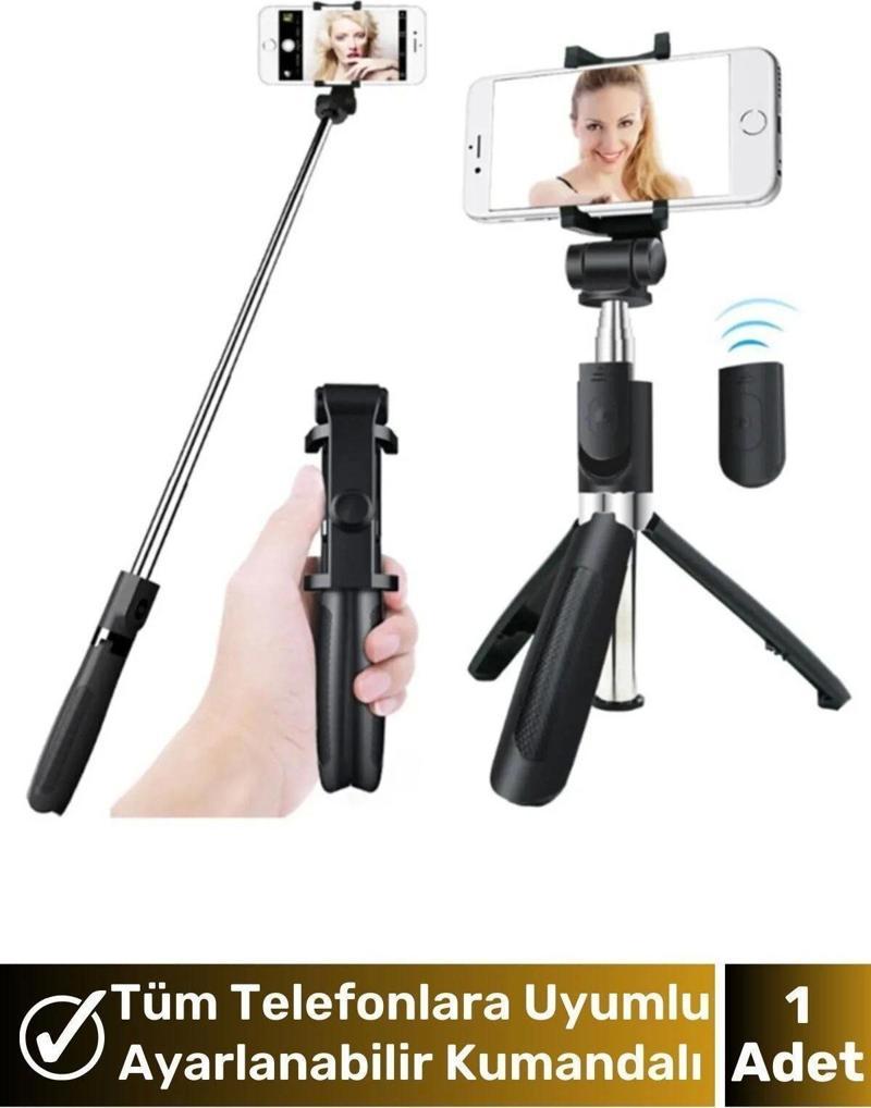 Kumandalı Selfie Stick Pro Model Selfie Öz Çekim