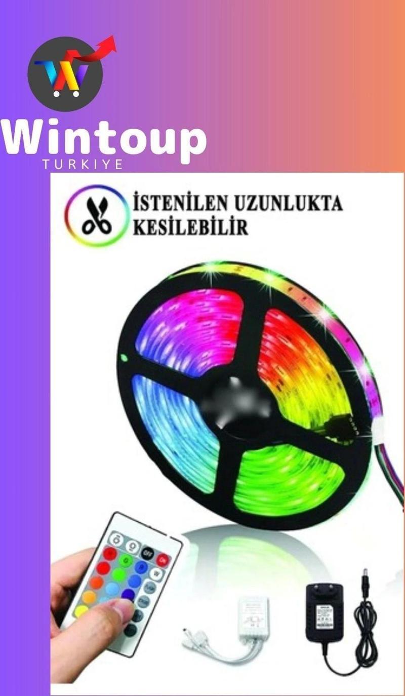 5 Metre LED şerit Bluetooth RGB Uzaktan Kumandalı