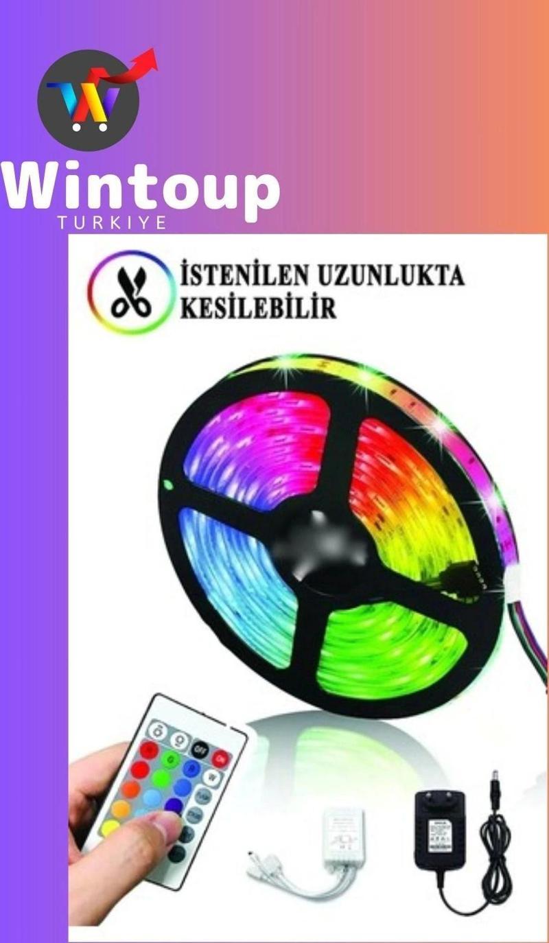 Şerit Led 5Metre Araba Çocuk Odası Şerit Led Uzaktan Kumandalı Kontrol