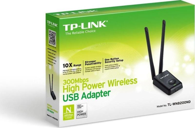 TL-WN8200ND 300 Mbps Çift Antenli Masa Üstü Kablosuz Adaptör