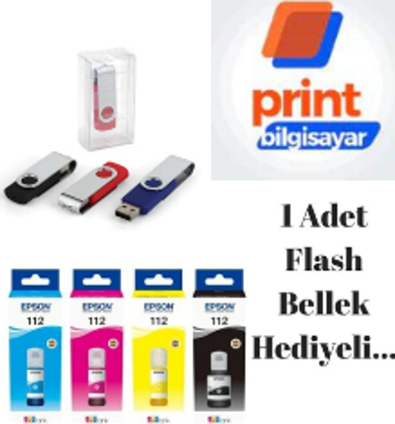 Epson 112 / L6490 Orjinal Mürekkep Takımı Flash Usb Bellek Hediyeli