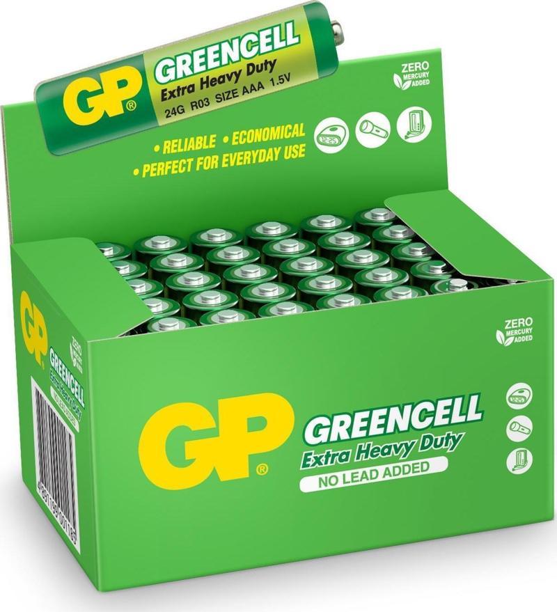 Greencell AAA Çinko İnce Kalem Pil 40'lı Paket GP24G-2S2