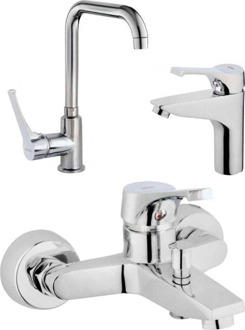 Libra Serisi Banyo-Lavabo-Eviye Bataryası 3`Li Set 757576