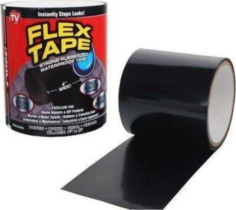 Flex Tape Su Sızdırmaz Bant Yama Bandı Suya Yalıtım Kauçuk Astarlı Delik Akıntı Sızıntı Tamir Seti