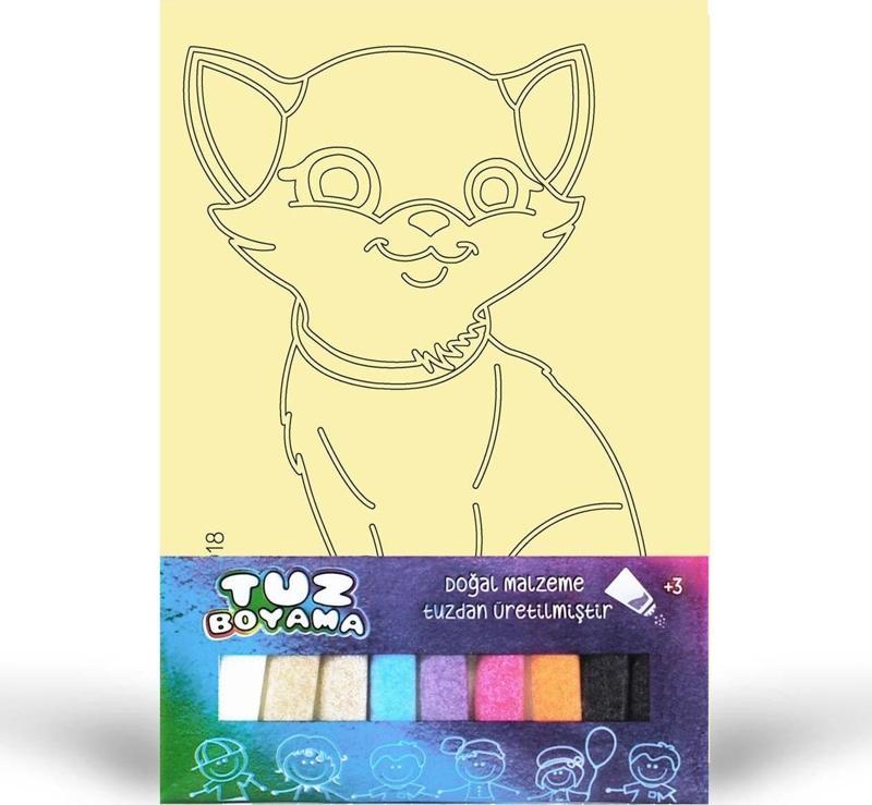 Kedi-3 Tuz Boyama Oyunu, Eğitici Aktivite, Kum Boyama Oyunu
