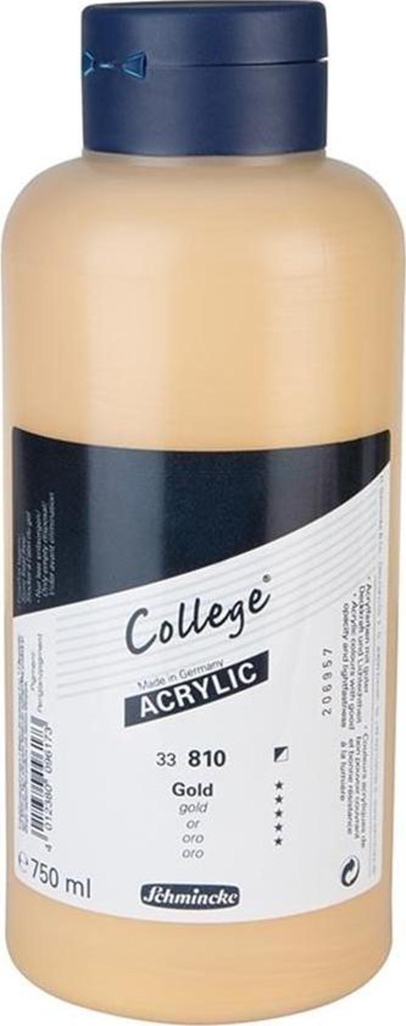 College Akrilik Boya 750ml - 810 Gold