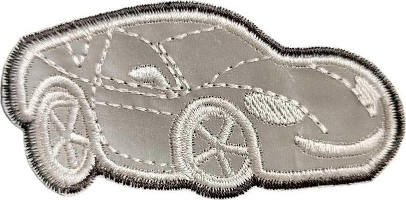 Ütü İle Yapışan Reflektör Araba Arma Yama Patch -9,5X4,5 Cm