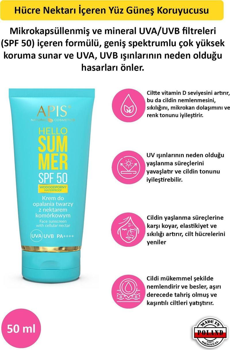 Hücre Nektarı İçeren Yüz Güneş Koruyucusu SPF 50 - 50ml