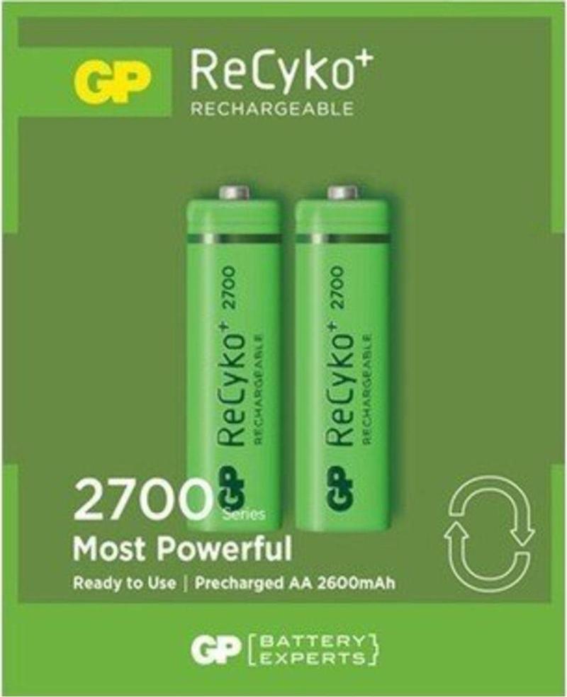 2'Li Recyko 2700 Serisi Ni-Mh Şarj Edilebilir Aa Kalem Pil