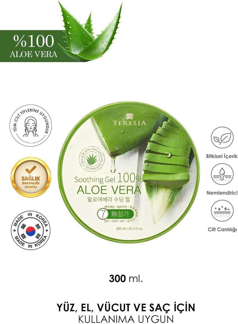 Nemlendirici Yatıştırıcı %100 Saf Aloe Vera Içeren Soothing Jel 300Ml