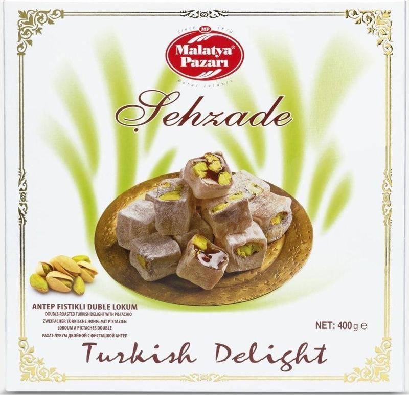 Şehzade Duble Lokum Fıstıklı Kutulu 400 Gr