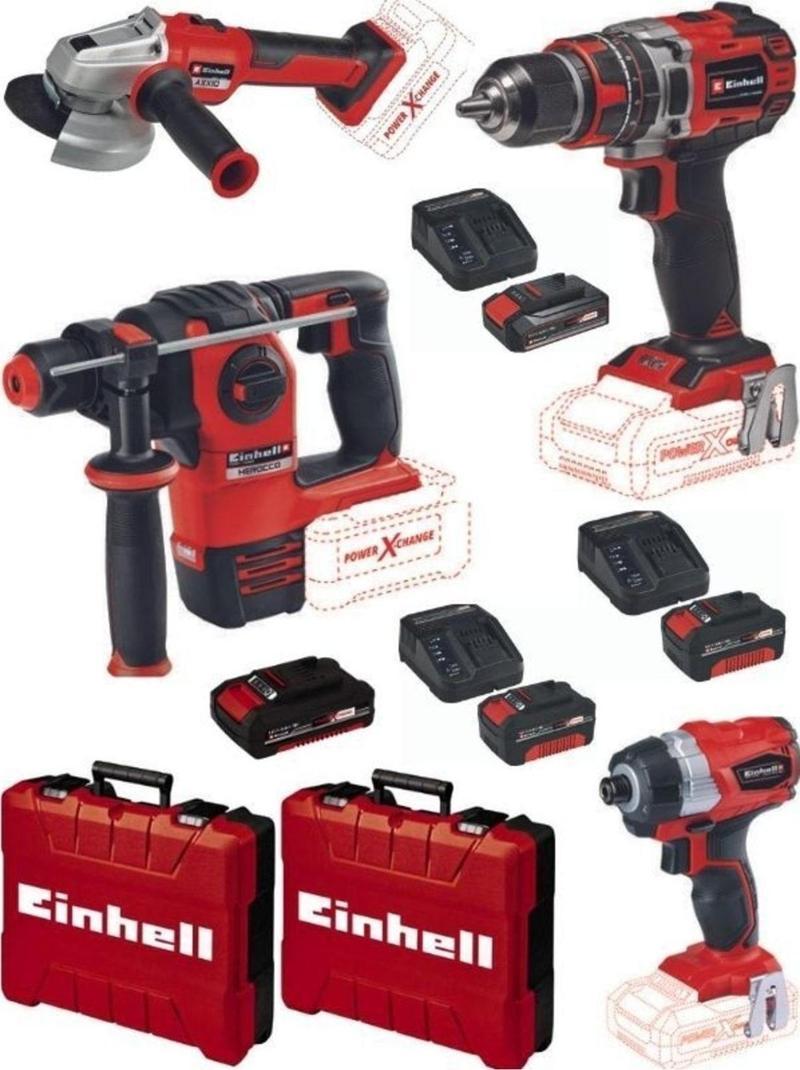 Tp-Cd 18/50 Li-İ Bl Matkap Te-Cı 18 Bl Vidalama Herocco Axxio 125Mm2X4.0+2.0+2.5 Akülü Set