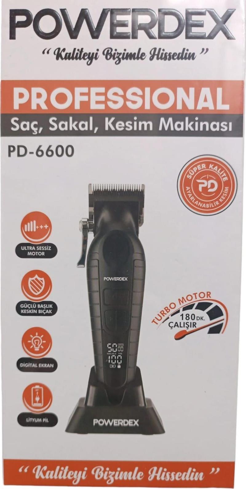 Powerdex PD-6600 Profesyonel Saç ve Sakal Traş Makinesi