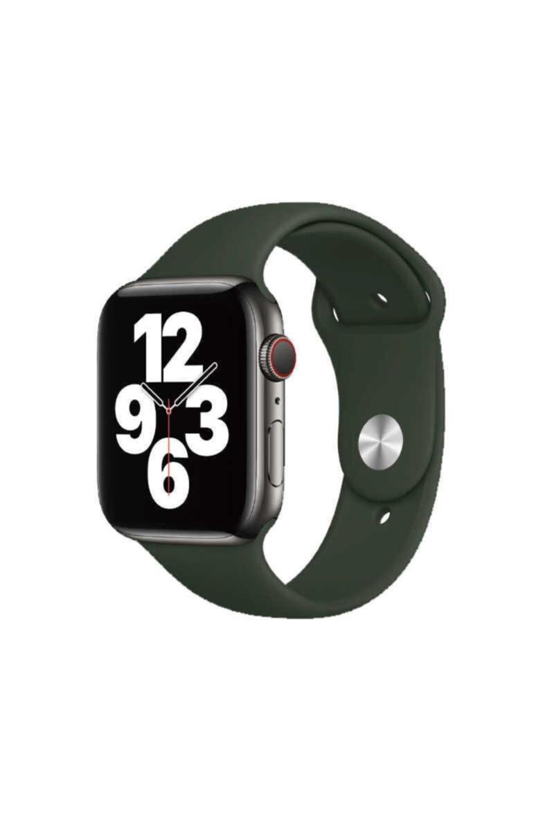 KZY İletişim Apple Watch Uyumlu 40MM Sport Band Silikon Kordon - Koyu Yeşil