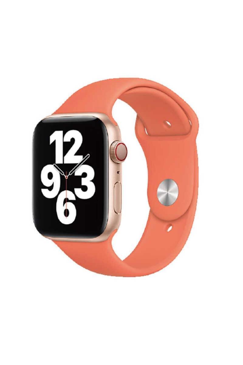 KZY İletişim Apple Watch Uyumlu 40MM Sport Band Silikon Kordon - Turuncu