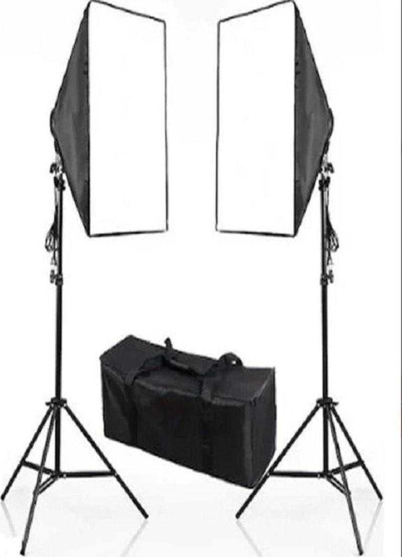 İkili Sürekli Işık Seti Softbox 50X70 Tek Duy Ampul Hariç