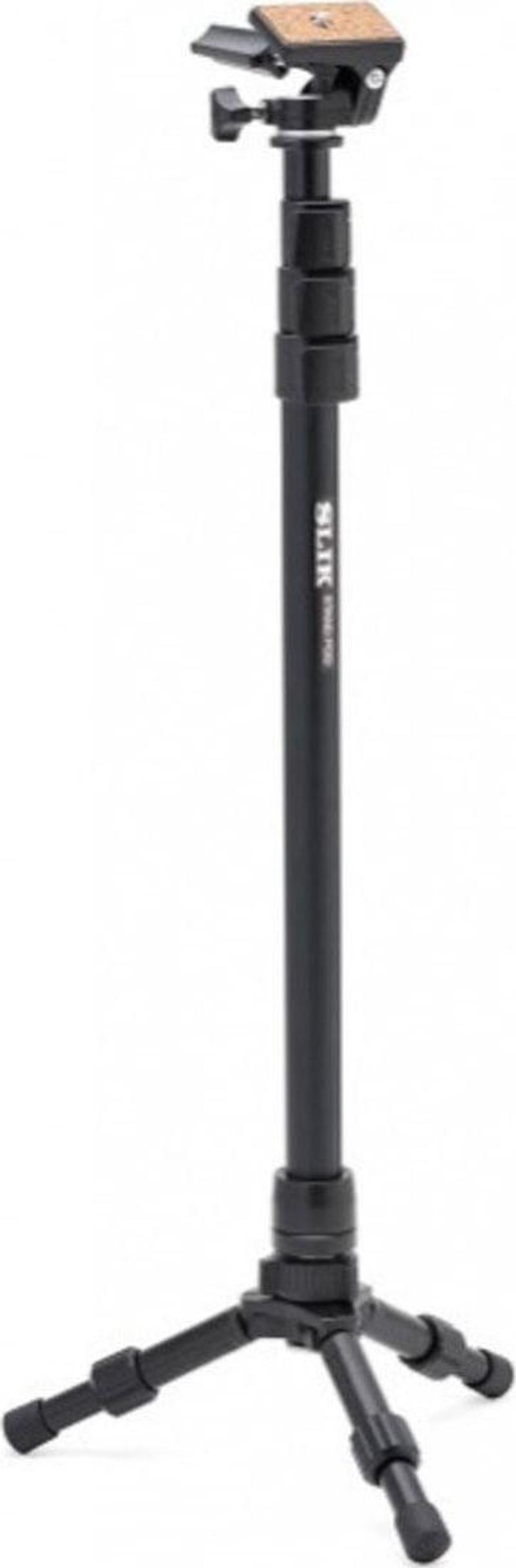 Stand Pod Monopod Tek Ayak Yerden 3 Ayak Destekli Kafalı