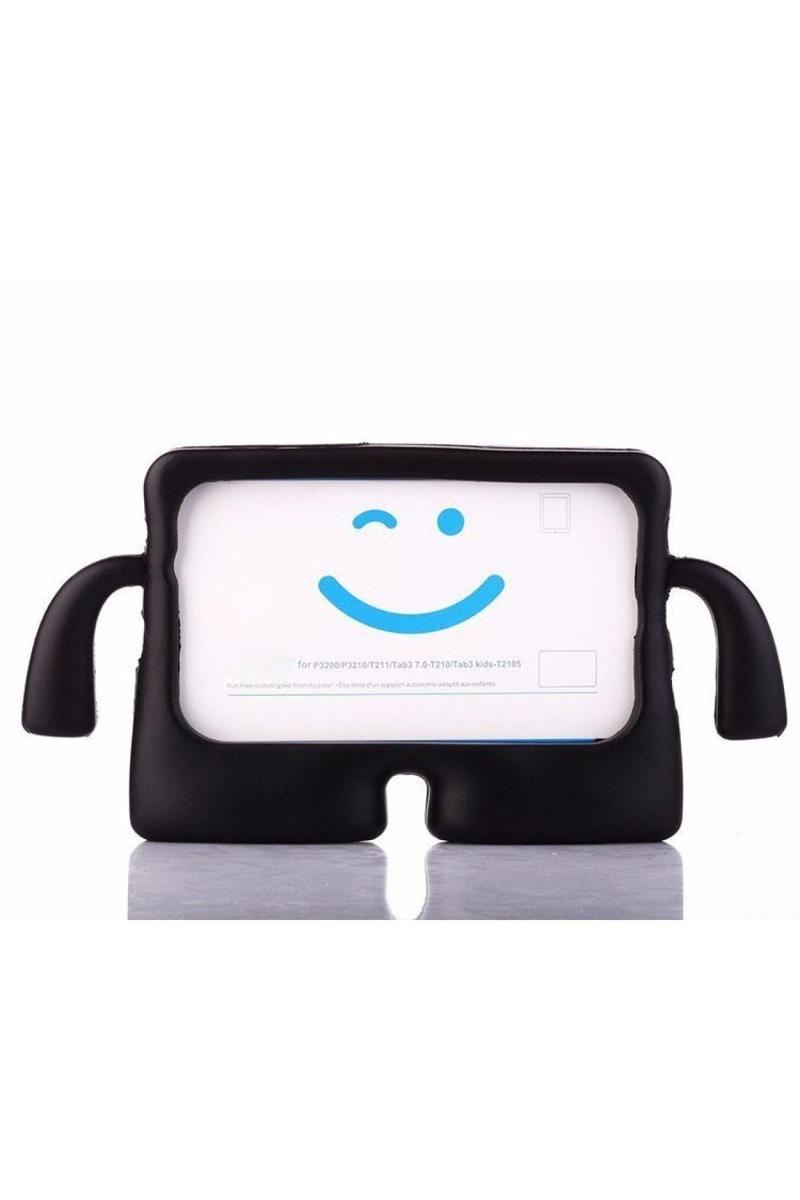 KZY İletişim Apple iPad 2 Renkli Tutacaklı Stantlı Silikon Çocuk Tablet Kılıfı - Siyah