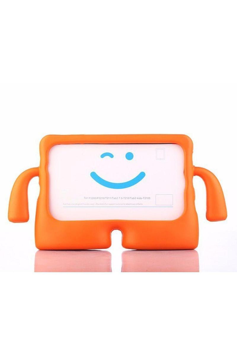 KZY İletişim Apple iPad 2 Renkli Tutacaklı Stantlı Silikon Çocuk Tablet Kılıfı - Turuncu
