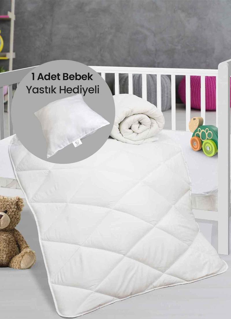 Mikrofiber Silikon Dolgulu Bebek Yorganı - Bebek Yastık Hediyeli