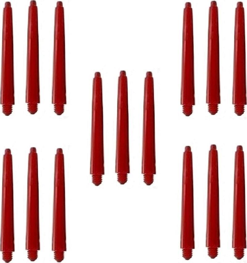 5 Set (15 Adet) 41Mm Nylon Dart Şaft-Shaft. Kırmızı