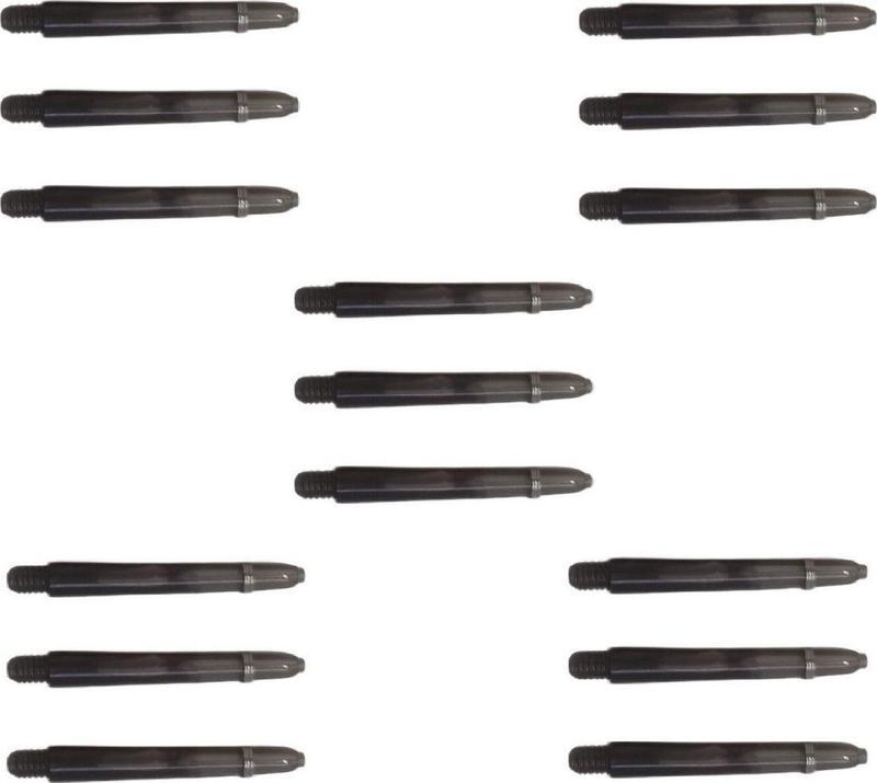 5 Set (15 Adet) 48Mm, Siyah, Polikarbon(Pc) Şeffaf Dart Shaft-Şaft.