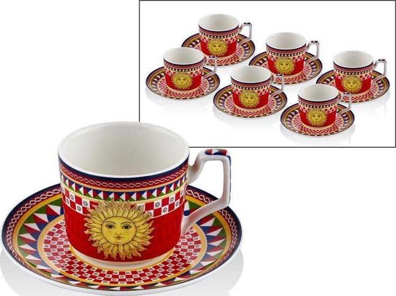 Sunshine 6 lı Kahve Fincan Takımı 13x5 cm 1BSF-1931SS /1901SS