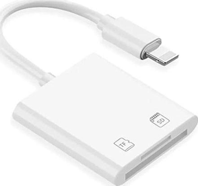 iphone SD - Mıkro SD Kart Kamera Okuyucusu lightning to sd kart genişletici adaptör 