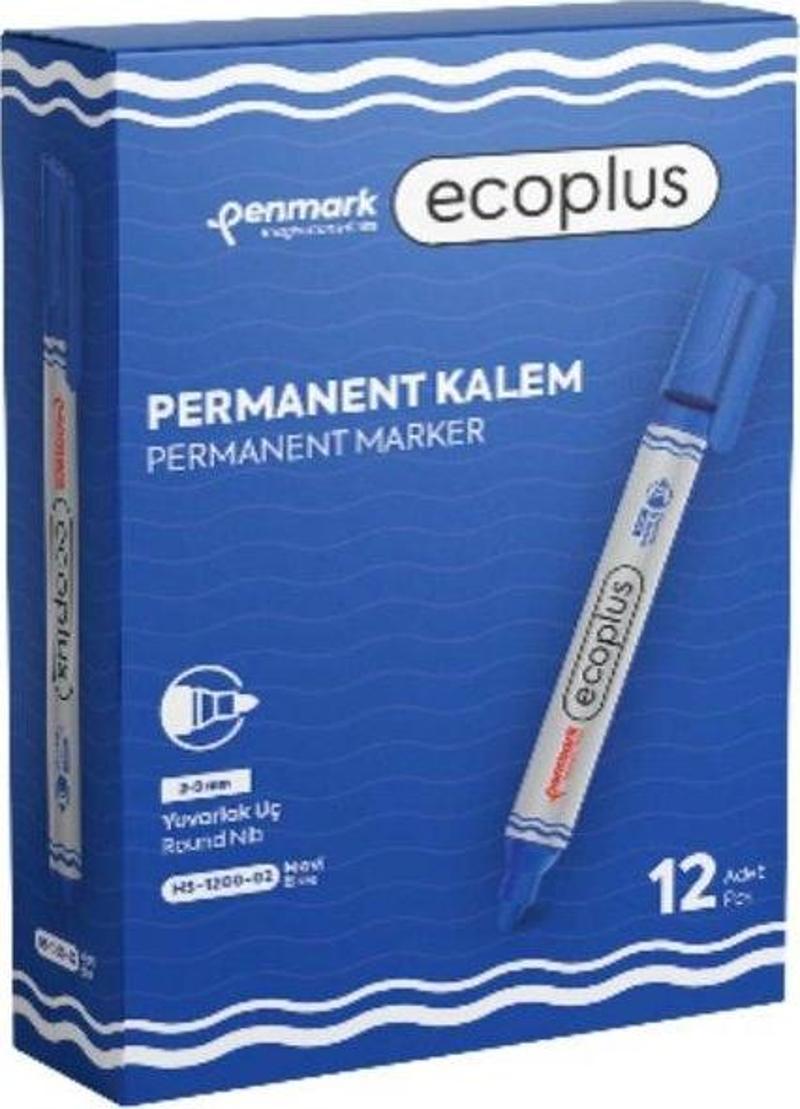 Permanent Marker  Yuvarlak Uç Ecoplus Mavi