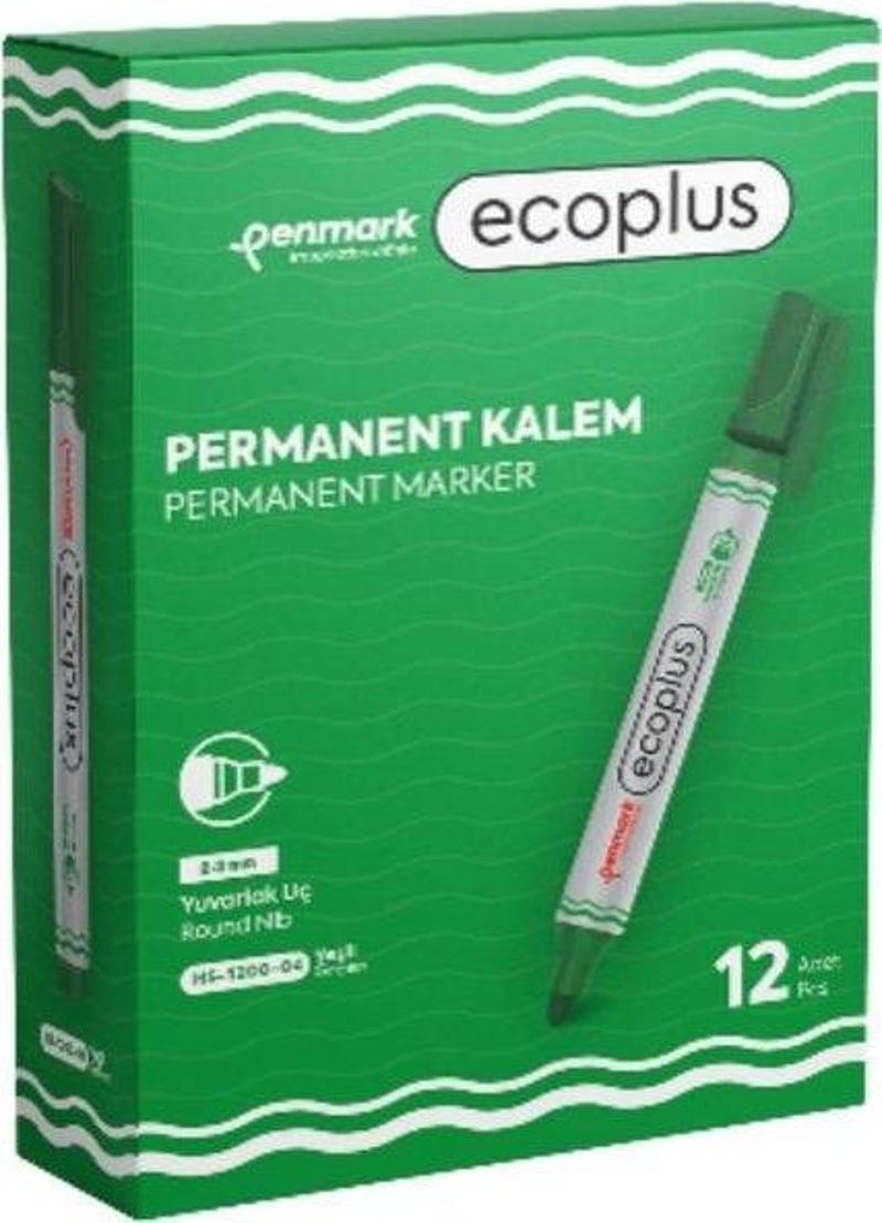 Permanent Marker  Yuvarlak Uç Ecoplus Yeşil