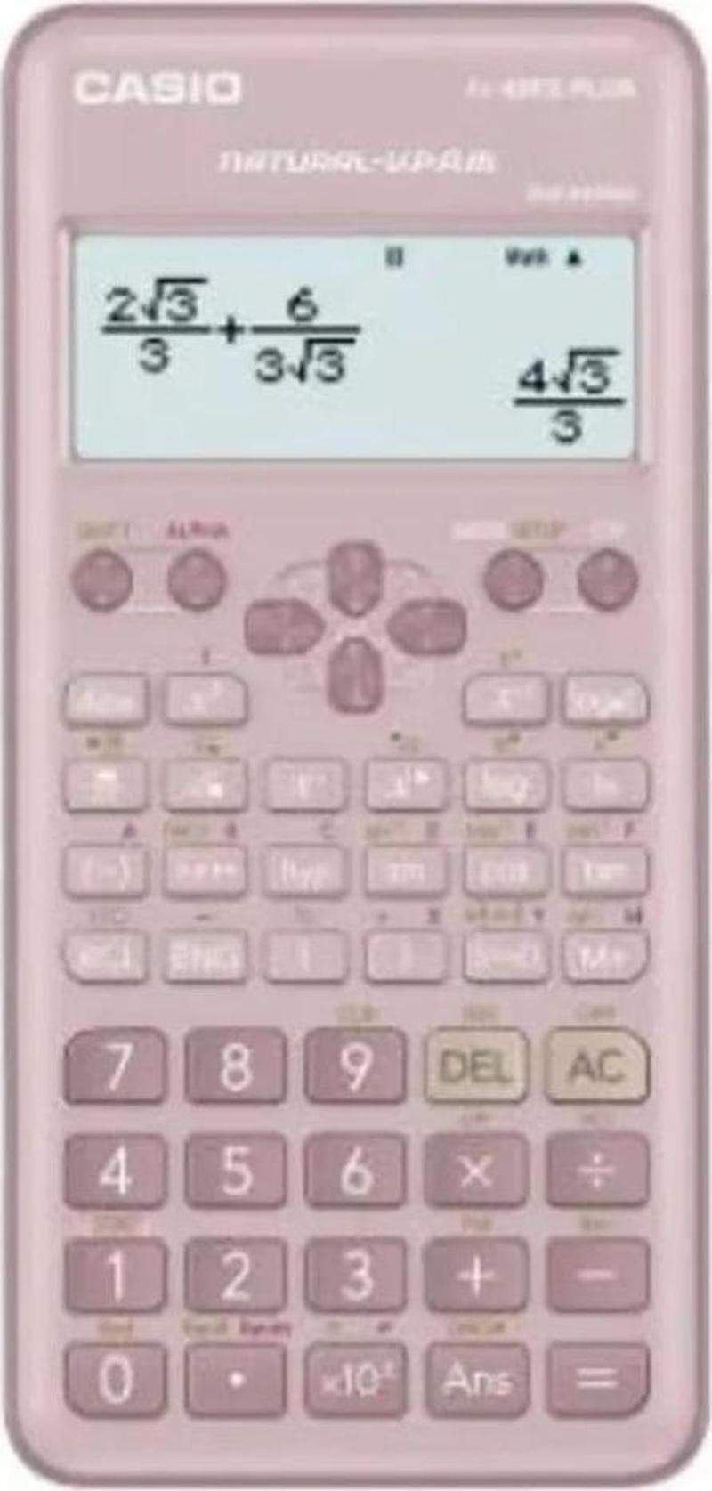 FX-82ES Plus Pembe Bilimsel Fonksiyonlu Hesap Makinesi 2.Versiyon