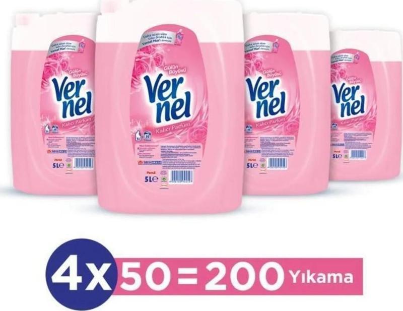 Çamaşır Yumuşatıcısı 4 x 5 Lt (200 Yıkama) Gülün Büyüsü